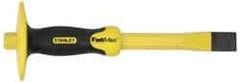 Stanley - 12" OAL x 1" Blade Width Cold Chisel - 1" Tip, 3/4" Stock, Patented Bi-Material Break Resistant Handle - USA Tool & Supply