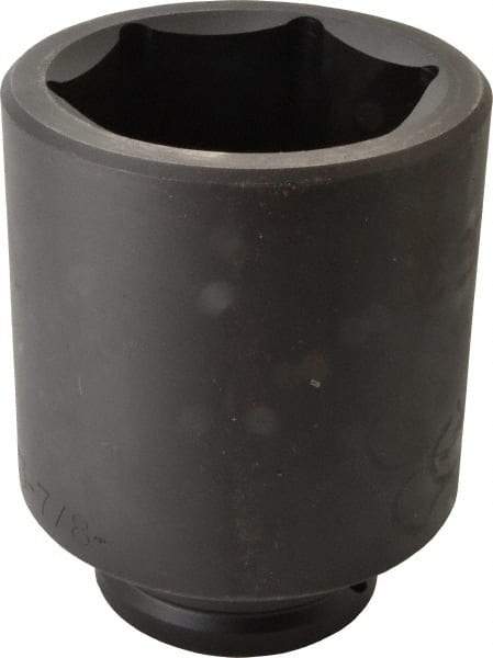 Proto - 1-1/2" Drive 3-7/8" Deep Impact Socket - 6 Points, 6-3/4" OAL - USA Tool & Supply