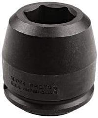 Proto - 2-1/2" Drive 4-1/8" Standard Impact Socket - 6 Points, 6-1/4" OAL - USA Tool & Supply