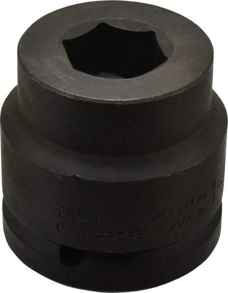 Proto - 1-1/2" Drive 1-5/16" Standard Impact Socket - 6 Points, 3-1/8" OAL - USA Tool & Supply