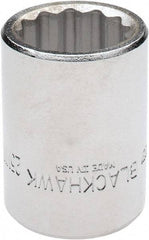 Blackhawk by Proto - 3/4" Drive, Standard Hand Socket - 12 Points, 2" OAL, Alloy Steel, Black Finish - USA Tool & Supply