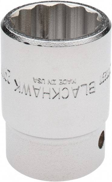 Blackhawk by Proto - 3/4" Drive, Standard Hand Socket - 6 Points, 2-13/64" OAL, Alloy Steel, Black Finish - USA Tool & Supply