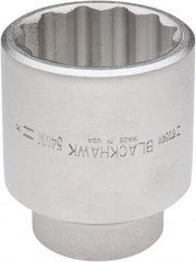 Blackhawk by Proto - 3/4" Drive, Standard Hand Socket - 12 Points, 3-13/64" OAL, Alloy Steel, Black Finish - USA Tool & Supply