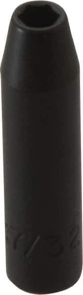 Proto - 1/4" Drive 7/32" Deep Impact Socket - 6 Points, 2" OAL - USA Tool & Supply