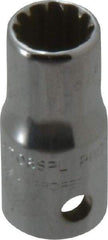 Proto - 1/4" Drive, 1/4" Socket, Spline Socket - 12 Points, 59/64" OAL - USA Tool & Supply