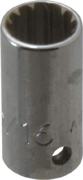 Proto - 1/4" Drive, 5/16" Socket, Spline Socket - 12 Points, 59/64" OAL - USA Tool & Supply