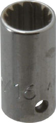 Proto - 1/4" Drive, 5/16" Socket, Spline Socket - 12 Points, 59/64" OAL - USA Tool & Supply