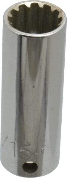Proto - 3/8" Drive, 9/16" Socket, Spline Socket - 12 Points, 2-3/8" OAL - USA Tool & Supply