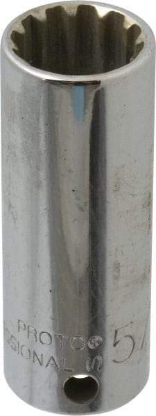 Proto - 3/8" Drive, 5/8" Socket, Spline Socket - 12 Points, 2-3/8" OAL - USA Tool & Supply