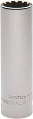 Proto - 1/2" Drive, 11/16" Socket, Spline Socket - 12 Points, 3-3/8" OAL - USA Tool & Supply