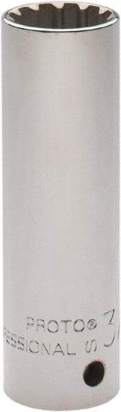 Proto - 1/2" Drive, 3/4" Socket, Spline Socket - 12 Points, 3-3/8" OAL - USA Tool & Supply