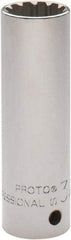 Proto - 1/2" Drive, 3/4" Socket, Spline Socket - 12 Points, 3-3/8" OAL - USA Tool & Supply