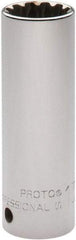 Proto - 1/2" Drive, 13/16" Socket, Spline Socket - 12 Points, 3-3/8" OAL - USA Tool & Supply