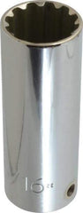 Proto - 1/2" Drive, 15/16" Socket, Spline Socket - 12 Points, 3-3/8" OAL - USA Tool & Supply