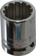 Proto - 3/4" Drive, 1-1/16" Socket, Spline Socket - 12 Points, 1-31/32" OAL - USA Tool & Supply