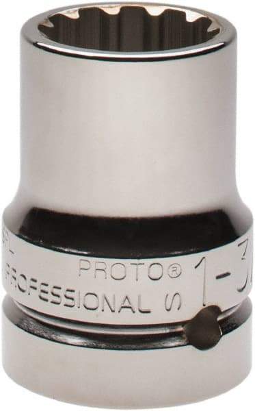 Proto - 1" Drive, 1-3/16" Socket, Spline Socket - 12 Points, 2-3/4" OAL - USA Tool & Supply