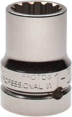 Proto - 1" Drive, 1-3/16" Socket, Spline Socket - 12 Points, 2-3/4" OAL - USA Tool & Supply