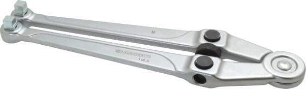 Facom - 25/32" to 4" Capacity, Satin Chrome Finish, Adjustable Face Spanner Wrench - 10-5/8" OAL, 5mm Hook Pin Height - USA Tool & Supply