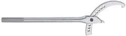 Facom - 8-21/32" to 12-3/4" Capacity, Satin Chrome Finish, Adjustable Hook Spanner Wrench - 25-19/32" OAL, 19mm Hook Pin Height - USA Tool & Supply