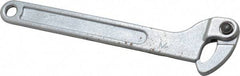 Facom - 19/32" to 1-3/8" Capacity, Satin Chrome Finish, Adjustable Hook Spanner Wrench - 6-39/64" OAL, 1/8" Hook Pin Height - USA Tool & Supply