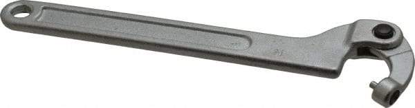 Facom - 19/32" to 1-3/8" Capacity, Satin Chrome Finish, Adjustable Pin Spanner Wrench - 6-39/64" OAL, 3mm Hook Pin Height - USA Tool & Supply