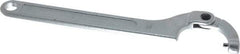 Facom - 1-3/8" to 1-31/32" Capacity, Satin Chrome Finish, Adjustable Pin Spanner Wrench - 7-61/64" OAL, 4mm Hook Pin Height - USA Tool & Supply