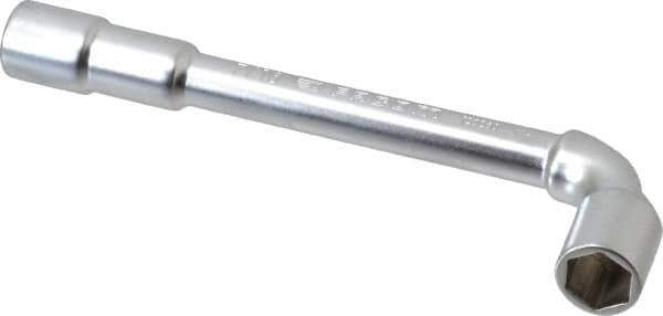 Facom - 7/16", 6 Point, Satin Chrome Coated, 90 ° Offset Socket Wrench - 136mm OAL, 16.5mm Head Thickness - USA Tool & Supply