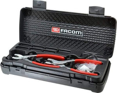 Facom - 21 Piece, Convertible Retaining Ring Pliers Set - 13-3/16" OAL, Comes in Plastic Case - USA Tool & Supply