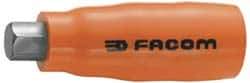 Facom - 1/2" Drive, 14mm Hex Bit Socket - 3-5/8" OAL, 11/16" Bit Length, Insulated - USA Tool & Supply
