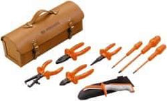 Facom - 8 Piece Insulated Tool Set - Comes with Leather Case - USA Tool & Supply