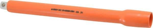 Facom - 1/2" Drive Insulated Socket Extension - 10-3/8" OAL, Single Color Insulation Finish - USA Tool & Supply