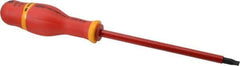 Facom - 269mm OAL Standard Slotted Screwdriver - 150mm Blade Length, Round Shank, Ergonomic Handle - USA Tool & Supply