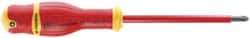 Facom - #3, 11-1/32" OAL, Insulated Phillips Screwdriver - 5-29/32" Blade Length, Round Shank, Ergonomic Handle - USA Tool & Supply