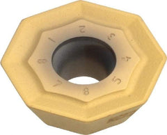 Kennametal - OFKT64 LB Grade KC725M Carbide Milling Insert - TiN/TiCN/TiN Finish, 0.2362" Thick, 0.7362" Inscribed Circle, 1.2mm Corner Radius - USA Tool & Supply