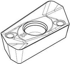 Kennametal - EP1424 HD Grade KC725M Carbide Milling Insert - TiN/TiCN/TiN Finish, 0.1772" Thick, 2.4mm Corner Radius - USA Tool & Supply