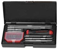 GearWrench - 39 Piece, Screwdriver Bit Set - #0, 1, 2 & 3 Phillips, 3 to 8mm & 1/8 to 5/16" Hex, T8 to T40 Torx, 4, 5.5, 6.5mm, 5/32, 7/32, 1/4" Slotted - USA Tool & Supply