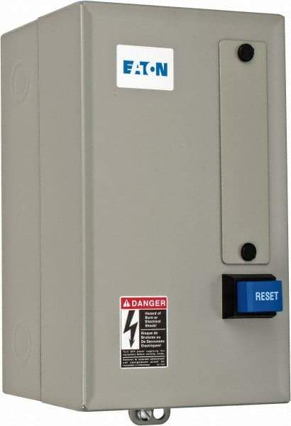 Eaton Cutler-Hammer - 480 Coil VAC, 9 Amp, Nonreversible Enclosed Enclosure NEMA Motor Starter - 2 hp at 1 Phase, 1 Enclosure Rating - USA Tool & Supply