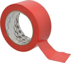 3M - Red Solid Color Vinyl Tape - 2" Wide x 108' Long x 0.005" Thick, General Traffic - USA Tool & Supply