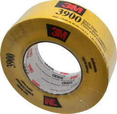 3M - 2" x 55m Yellow Duct Tape - 8.1 mil, Rubber Adhesive, Polyethylene Film Backing, 32 Lb/ln Tensile Strength, 200°F Max, Series 3900 - USA Tool & Supply