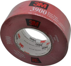 3M - 2" x 55m Red Duct Tape - 8.1 mil, Rubber Adhesive, Polyethylene Film Backing, 32 Lb/ln Tensile Strength, 200°F Max, Series 3900 - USA Tool & Supply