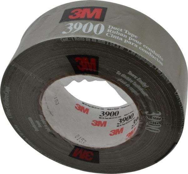 3M - 2" x 55m Green Duct Tape - 8.1 mil, Rubber Adhesive, Polyethylene Film Backing, 32 Lb/ln Tensile Strength, 200°F Max, Series 3900 - USA Tool & Supply