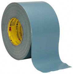 3M - 4" x 55m Blue Duct Tape - 12.1 mil, Rubber Adhesive, Polyethylene Film Backing, 36 Lb/ln Tensile Strength, 200°F Max, Series 8979N - USA Tool & Supply