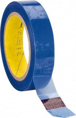 3M - 1" Wide x 72 Yd Long Blue Polyester Film Painter's Tape - Series 8901, 2.3 mil Thick, 26 In/Lb Tensile Strength - USA Tool & Supply