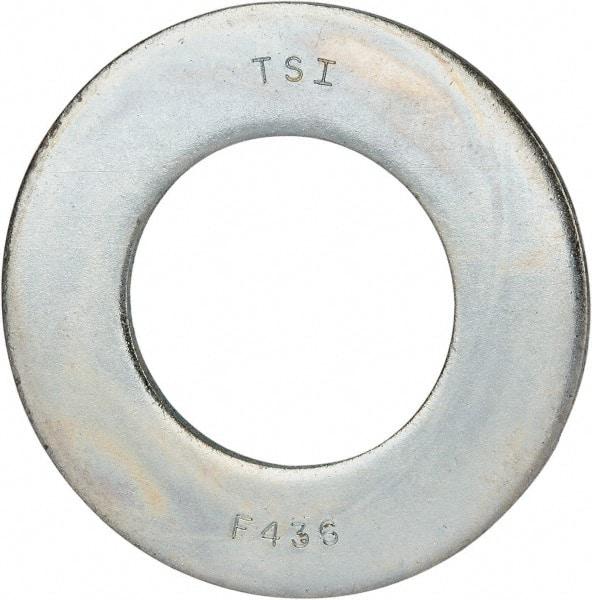 Value Collection - 1-3/4" Screw, Grade 8 Alloy Steel SAE Flat Washer - 1-7/8" ID x 3-3/8" OD, 0.196" Thick, Zinc-Plated Finish - USA Tool & Supply