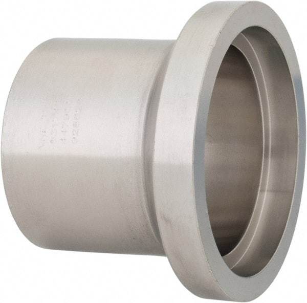VNE - 2-1/2", E-Line Style, Sanitary Stainless Steel Pipe Long Welding Ferrule - Female Connection, Grade 316L - USA Tool & Supply