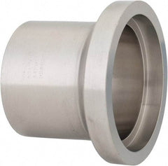 VNE - 2-1/2", E-Line Style, Sanitary Stainless Steel Pipe Long Welding Ferrule - Female Connection, Grade 316L - USA Tool & Supply