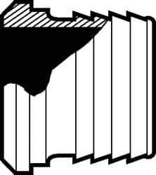 VNE - 3", Bevel Seat Style, Sanitary Stainless Steel Pipe Rubber Hose Adapter - Rubber Hose Connection, Grade 304 - USA Tool & Supply