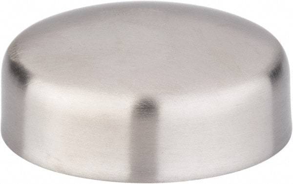VNE - 2-1/2", Weld Style, Sanitary Stainless Steel Pipe End Cap - Butt Weld Connection, Grade 316L - USA Tool & Supply