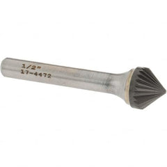 OSG - 1/2" Head Diam, 1/4" Shank Diam, 24 Flute 82° Solid Carbide Countersink - USA Tool & Supply