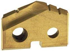 Allied Machine and Engineering - 39/64" Diam x 1/8" Thick, Seat Code 0, 132° Included Angle Spade Drill Insert - TiN Coated, Carbide, Grade P40, Series T-A - USA Tool & Supply